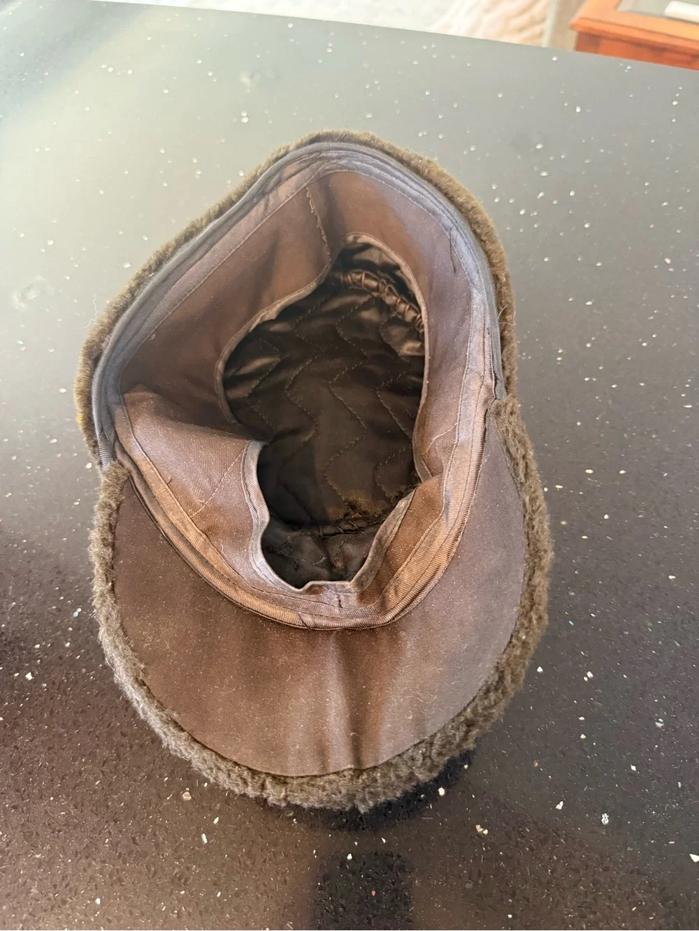 Plush Dark Brown Faux Fur Accent Hat - Home Accents Decor